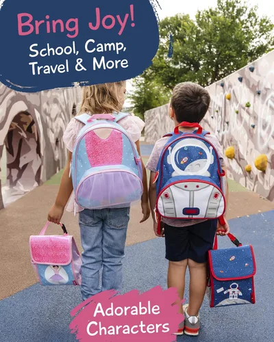 Vista 6 de JOY2B Mochila para niños y niñas - Mochila para niñas y niños - Mochila para niños para la escuela - Mochila preescolar, Astronauta impresionante