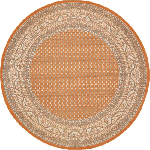 Vista 28 de Unique Loom Williamsburg Collection - Alfombra tradicional con borde central de puntos, alfombra de pasillo de 2 pies 9 pulgadas x 9 pies 10 Beige
