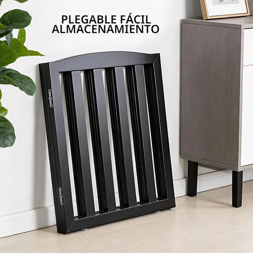 Vista 8 de Puerta Independiente para Perros para Interiores, Puerta para Perros Plegable, Puertas para Mascotas para Entradas, Escaleras o Pasillos, Puerta