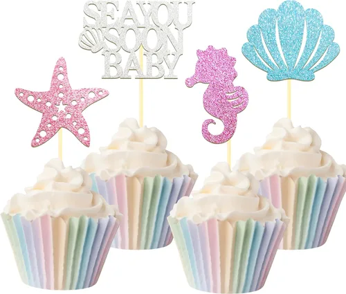 Vista 10 de Decoración de cupcakes con purpurina para último brindis en la costa