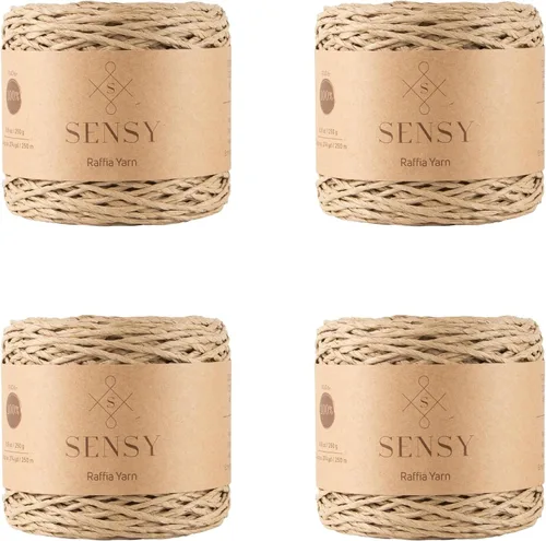 Vista 28 de Sensy Premium - Hilo de rafia multicolor (185 yardas, 100% papel, 400)