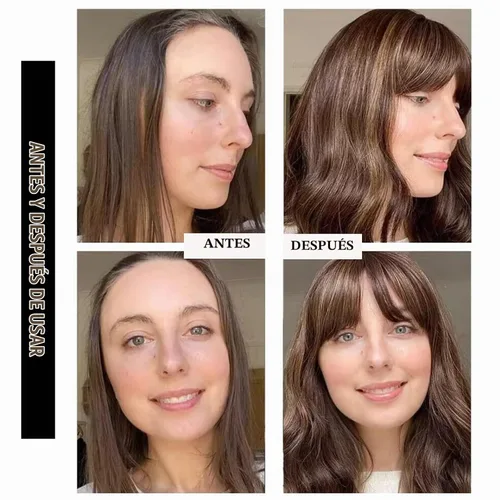 Vista 2 de HAIRCUBE Pelucas de cabello humano 100% con flequillo, densidad 150%, base de seda, clip en la parte superior, pelucas de cabello superior para #1B