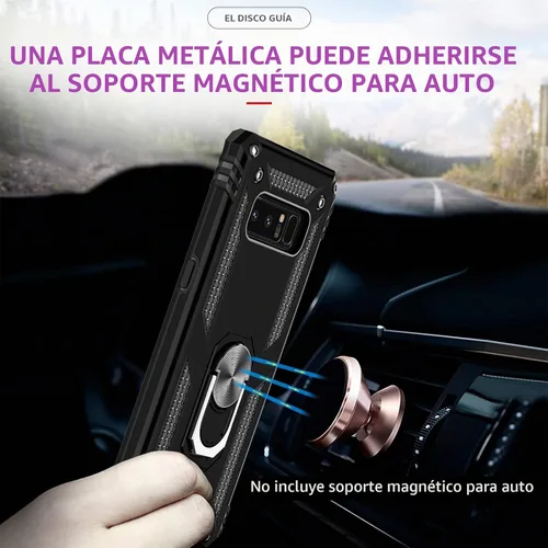 Vista 4 de LeYi Funda para teléfono Galaxy Note 8 con protector de pantalla 3D, soporte de anillo magnético de grado militar y funda desbloqueada Android