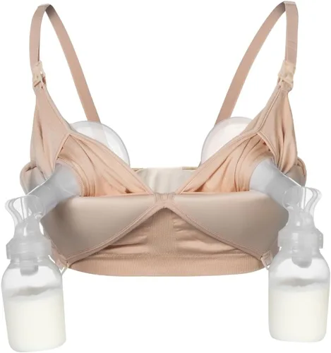 Vista 9 de Supermom Silhouette with Light Fixed Pads, Pumping Bra Hands Free, Adjustable Pumping & Nursing Bra for All Breast Pumps