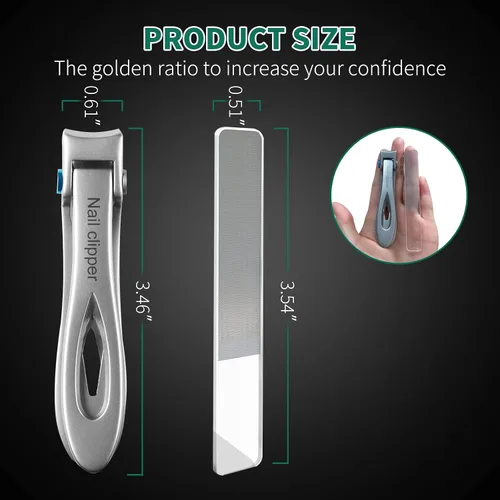 Vista 4 de SZHLUX Juego de cortaúñas con apertura superancha, para uñas gruesas de dedos y uñas de los pies, para manicura, pedicura, hombres y mujeres
