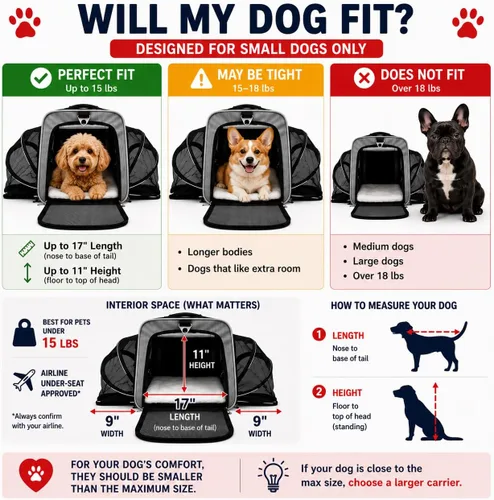 Vista 3 de Ruff Life 101 Transportín de Mascotas Premium Expandible con Ruedas Aprobado por Aerolíneas - Transportín Rodante Expandible de Dos Lados - Diseñado