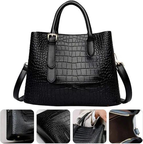Vista 3 de Bolso bandolera de piel sintética para mujer, bolso de mano de moda, bolso de regalo, lindo portátil para uso diario