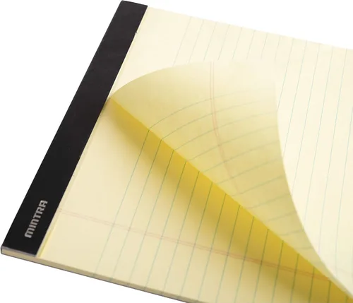 Vista 4 de Mintra Office - Anotador con renglones, 50 hojas por anotador; anotador micro perforado, para la escuela, la universidad, la oficina, el trabajo