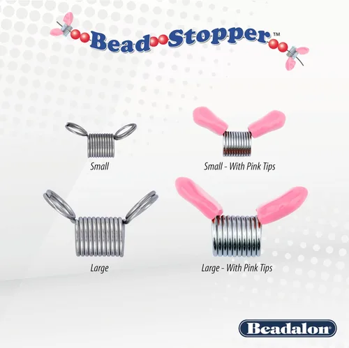 Vista 3 de Beadalon Tapón de cuentas, pequeño, puntas rosadas, 4 piezas