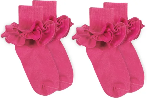 Vista 10 de Calcetinas para niña con pliegues vaporosos Jefferies Socks paquete con 2 pares Negro