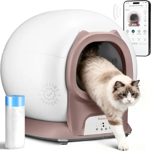 Vista 11 de Petcove PurrTek - Caja de arena automática autolimpiante con Wi-Fi de 5 GHz Gris