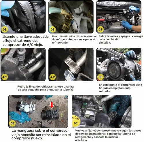 Vista 3 de Compresor de aire acondicionado para Honda Civic 2006-2011 1.8L A/C System Civic 8ª generación con embrague TRSE07