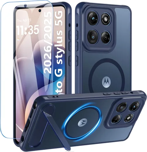 Vista 20 de Funda OWKEY Samsung Galaxy A13 5G, Funda Magnética para Teléfono con Soporte y Protector de Pantalla, Funda Protectora Antihuellas y a Prueba de A13