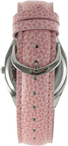 Vista 2 de Peugeot Reloj de pulsera para mujer con bisel de cristal y correa de cuero a juego