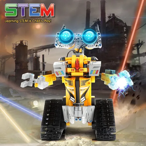 Vista 5 de Sillbird Robot Kit de construcción con control remoto para niños de 8 a 13 años STEM Gifts, Coding Toys, Buildable Robotic set, Engineering