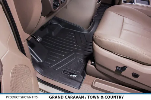 Vista 2 de MAXLINER - Juego de alfombrillas de 3 filas para Chrysler Town & Country 2008-2016