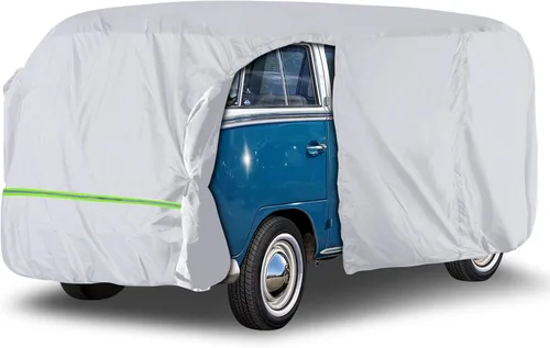 Vista 9 de Funda para coche impermeable para todo tipo de clima, compatible con VW Bus T1 T2 T3 de 1950-1992, Volkswagen Vanagon, funda completa para coche
