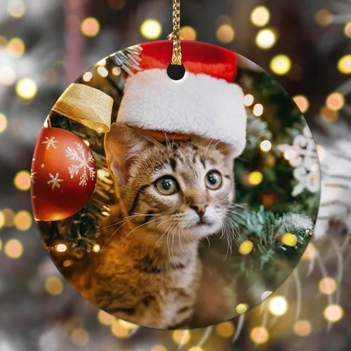 Vista 14 de 4 paquetes de adornos de Navidad personalizados con foto, adornos de Navidad personalizados para perros 2023 para árbol de Navidad, cachorros