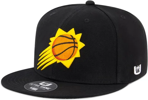 Vista 13 de Ultra Game Gorra de béisbol negra Ultimate oficial de sarga con broche a presión de la NBA para hombres