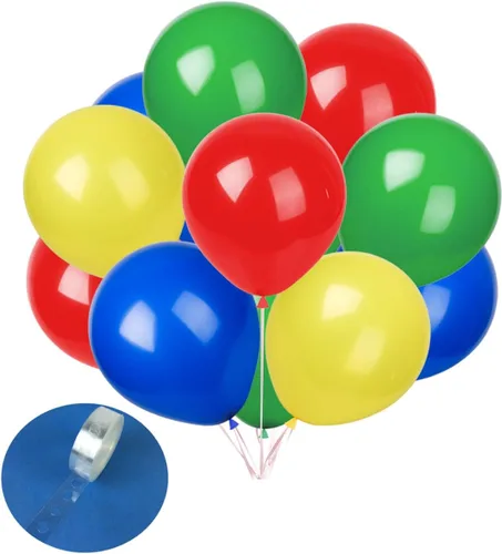 Vista 11 de TNWBA Paquete de 60 globos de látex de 12 pulgadas, color negro, amarillo, naranja, para cumpleaños, bodas, baby shower, decoración de fiesta