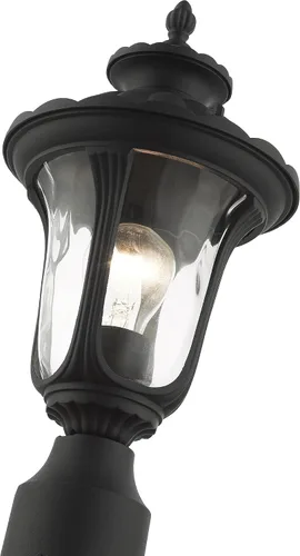 Vista 9 de Livex Lighting 7855-14 Oxford - Cabezal de poste para exteriores, 1 luz, color negro ("19" x 9.5" x 19"")