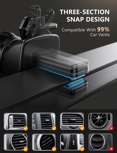 Vista 5 de Cargador inalámbrico para automóvil, carga rápida de 15 W, cargador de automóvil con sujeción automática para teléfono celular, soporte