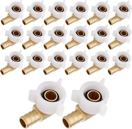Vista 15 de EFIELD Pex - Juego de 2 accesorios de engarzado de latón para púas de latón con codo giratorio NPT de 1/2 pulgada Pex de 1/2 pulgada x 1/2 pulgadas