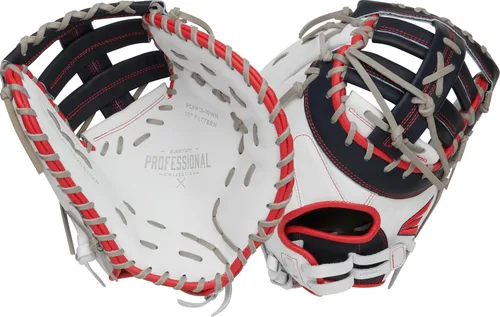 Vista 11 de Easton Professional Collection Fastpitch Softball Glove Bronceado/Negro Web de barra doble de poste único