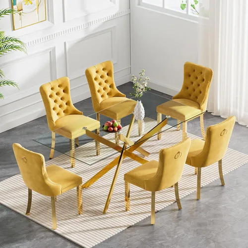 Vista 70 de Juego de mesa de comedor de cristal plateado moderno de 47 pulgadas para 2, juego de mesa de comedor de cocina redonda de 3 piezas con patas