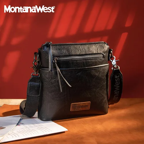 Vista 2 de Montana West Crossbody Bag for Women Multi Pocket Cross Body Bag Purses with Guitar Strap