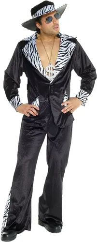 Vista 4 de Morph Disfraz de chulo para hombre, disfraz de chulo para hombre, disfraz de Halloween de chulo, traje de chulo de los años 70, disfraz de los años