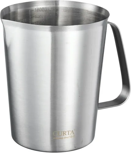 Vista 10 de CURTA Taza medidora de acero inoxidable 18/8 con mango y labio de vertido, 16 oz (2 tazas, 16.9 fl oz)