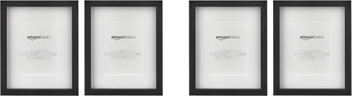 Vista 7 de Amazon Basics Marco de fotos rectangular de 5 x 7 pulgadas o 4 x 6 pulgadas con paspartú, paquete de 2, color negro
