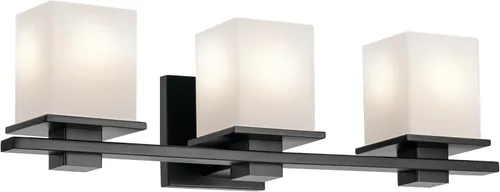 Vista 12 de Kichler Tully - Aplique de pared de 6.5 pulgadas, 1 luz con carcasa de cristal de ópalo grabado satinado cromado