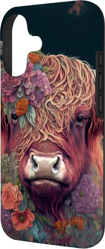 Vista 2 de Western Boho Highland Cow Farmer Cows Lover Case for iPhone 17