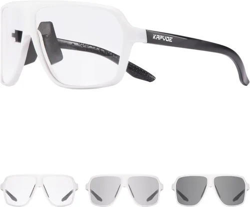 Vista 10 de KAPVOE Gafas de ciclismo fotocromáticas para hombres y mujeres, gafas de sol deportivas MTB para ciclismo, protección UV