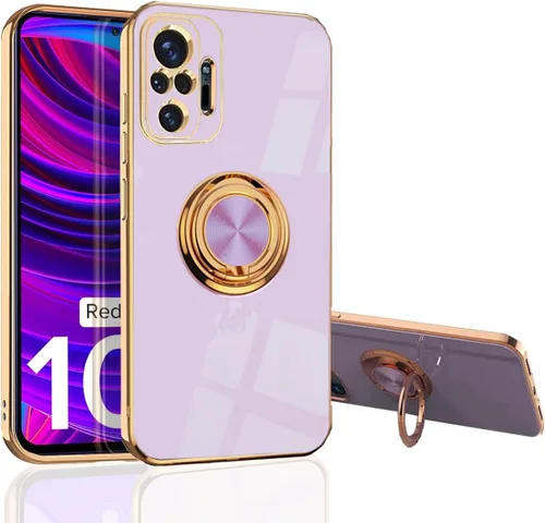 Vista 6 de MingWei XIAOMI Poco M5s/ Redmi Note 10/10s - Funda con soporte magnético de 360° para automóvil [tecnología de galvanoplastia] Funda de protección
