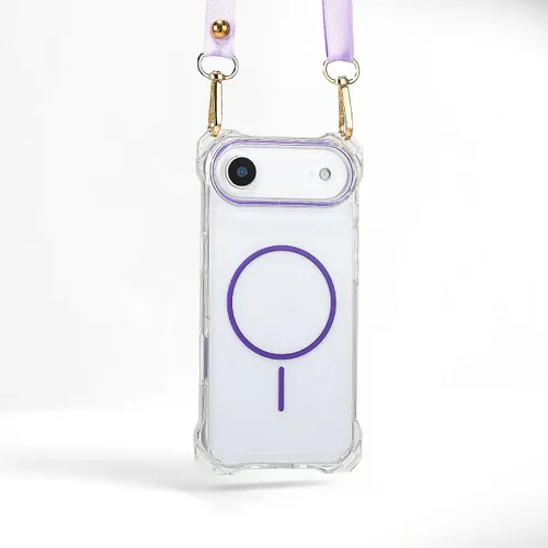 Vista 36 de Funda magnética para iPhone 13 Pro Max, con marco suave magnético transparente, parte trasera de PC, cubierta protectora contra golpes con cordón