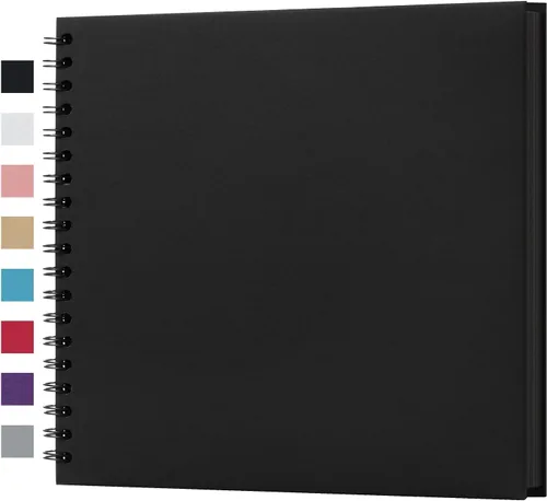 Vista 16 de potricher Álbum de Recortes DIY de 7 x 7 Pulgadas, 40 Páginas, Tapa Dura, Papel Kraft, Álbumes de Fotos para Recortes, Libro de Recuerdos para Bodas