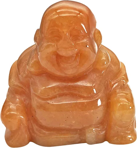 Vista 5 de Estatua de Buda feliz de Maitreya de piedra tallada a mano, escultura de bolsillo de cristal curativo, decoración de 1.5 pulgadas de alto, obsidiana