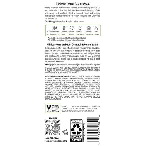 Vista 8 de Biotera Ultra Thick & Full Volumizing Shampoo & Conditioner Set for Fine, Limp Hair - Adds Volume & Fullness with Coconut & Coffee Extract, Enhances