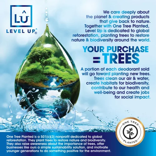 Vista 5 de Level Up Desodorante para niños: sin aluminio, sin alcohol, sin parabenos, protección contra olores las 24 horas, aroma fresco y limpio, para niños