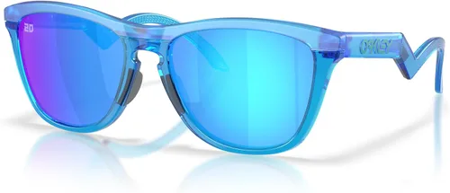 Vista 2 de Oakley Montura de gafas de sol para hombre, lentes de zafiro Prizm Azul ácido mate
