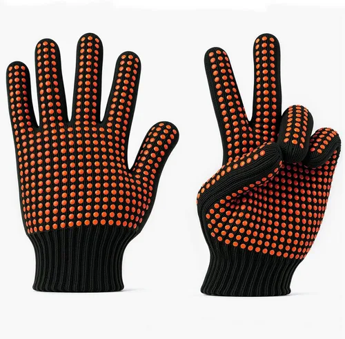 Vista 10 de HTVRONT Guantes resistentes al calor para sublimación - 2 piezas de guantes resistentes al calor para sublimación con protuberancias de silicona Rojo