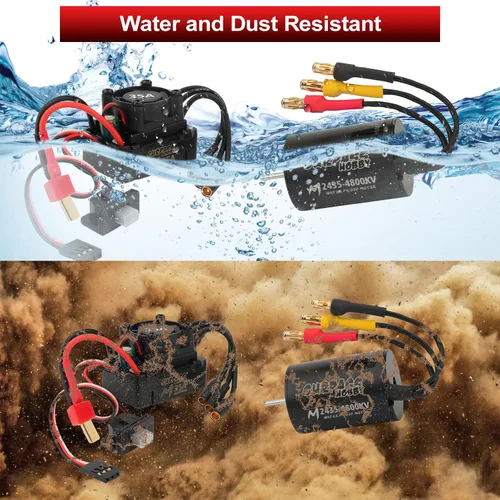 Vista 6 de 1/16 1/18 RC sin escobillas sin sensores motor 35A ESC Combo,2435