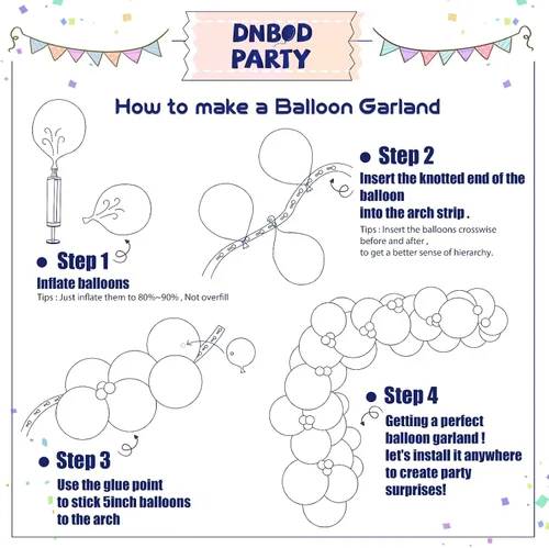 Vista 9 de Kit de arco de guirnalda de globos del 4 de julio, 100 globos azul marino, rojo y blanco con pancarta de papel para suministros de fiesta patriótica