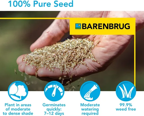 Vista 4 de Barenbrug 25621 Turf Sense Grass Seed-Crece en áreas de sombra densa, bolsa de 5 libras