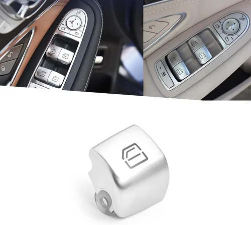 Vista 12 de x xotic tech Tapa de repuesto para interruptor maestro de elevalunas de automóvil, color plateado, compatible con Mercedes Benz C E S GLC Clase W205