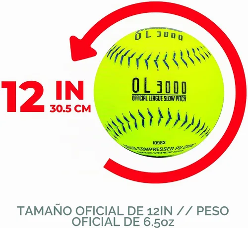 Vista 5 de Franklin Sports Official 12" Slow Pitch Tournament Softballs - 1 Pack