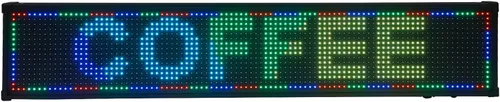 Vista 2 de Letreros LED de publicidad enormes y brillantes de 110 V, letreros abiertos para negocios, control de disco, pantalla LED programable para PC